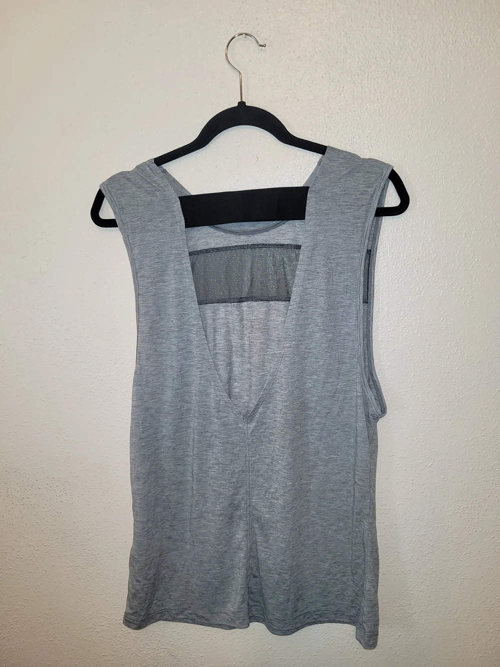 Nike Dri-FIT Open Back Mesh Training Tank Gray Black Size Medium - Picture 4 of 5